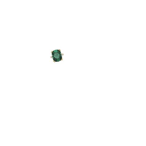 18 0x14 5mm Elongated Cushion Cut Created Emerald And 1 1 2 Ctw Round