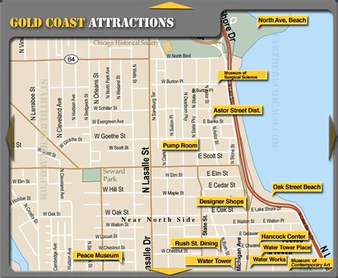 Gold Coast Attractions http://www.startherechicago.com/Attraction-maps ...