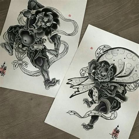 Fujin And Raijin Japan Tattoo Design Tattoo Japanese Style Japanese