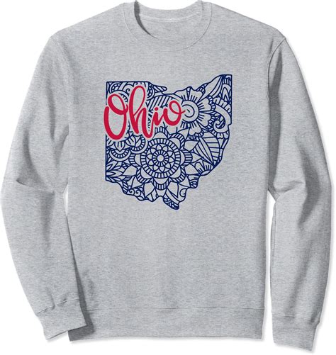 Ohio State Pride I Love Ohio Sweatshirt Clothing Shoes