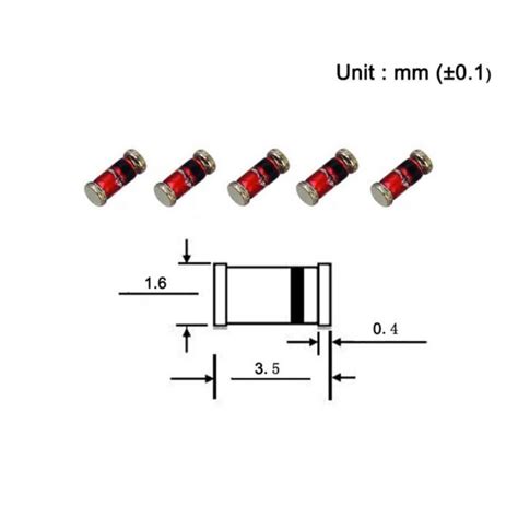 Pcs Smd Zener Diode W V Zmm V Zmm Ll Sod Minimelf