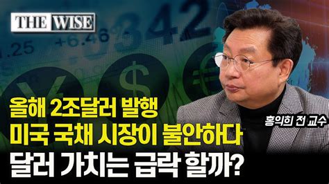 2024년 미국 국채 발행 2조 달러 커지는 우려와 금리 전망 달러 가치는 급락할 것인가 홍익희 교수 Youtube