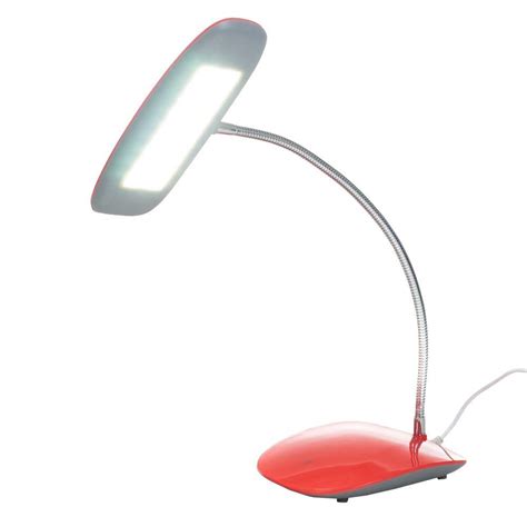 Northwest 125 In Red Desk Lamp With Touch Activated 18 Led Usb 72