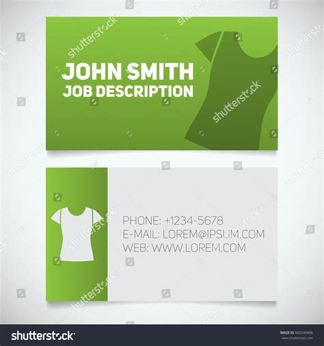 Business Card Print Template Tshirt Logo Stock Vector Royalty Free