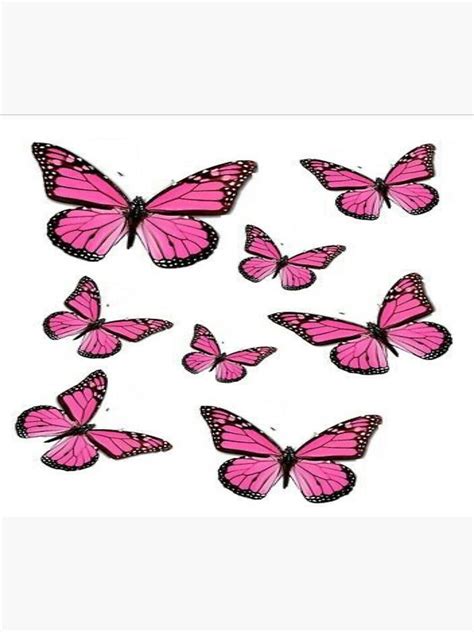 Pink Butterfly Sticker By Liyahdabratt Redbubble