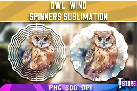 Owl Wind Spinners Sublimation Png Graphic By The T Store Design