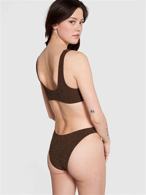 The Wave Bikini Üstü Kahverengi Victoria s Secret Pink