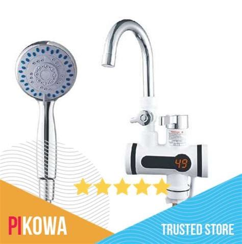Jual Keran Pemanas Air Dengan Hand Shower Electric Hot Faucet Kamar Mandi Jakarta Barat