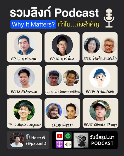 วันนี้สรุปมา 🎧 Podcast Why It Matters ทำไมถึงสำคัญ 📌 รายการที่