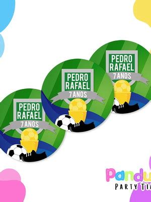 Adesivos Redondos Cm Futebol Compre Produtos Personalizados No Elo