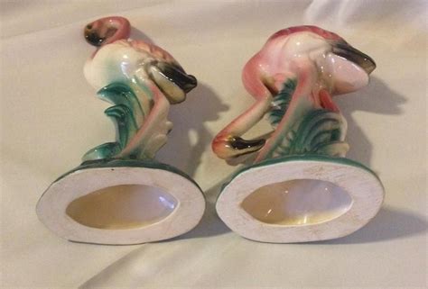 Vintage Pink Flamingo Figurines Set Of 2 Florida Kitschy Retro Etsy