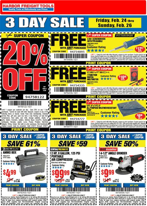 Harbor Freight Tools Coupons 2024 Printable Free Andra Blanche