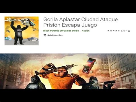 Gorila Aplastar Ciudad Ataque Prisión Escapa Juego YouTube