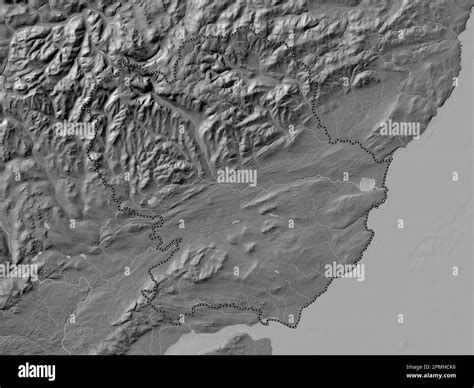 Angus Region Of Scotland Great Britain Bilevel Elevation Map With