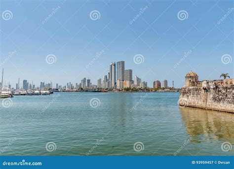 Skyline Of The City Cartagena Colombia Stock Image Image Of Downtown