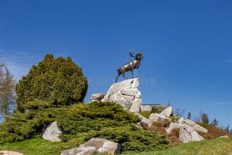 The Caribou Statue At The Newfoundland Regiment Memorial At Beaumont