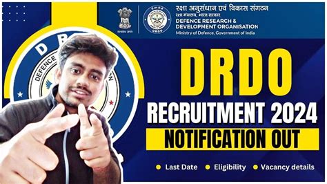 DRDO RECRUITMENT 2024 NO FEES CTC RS 50 000 MONTH FRESHERS