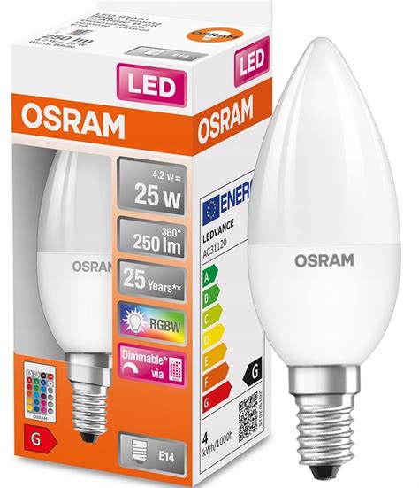 Osram Led świeczka Rgbw Pilot 4 5w 25w E14 2280098 • Cena Opinie