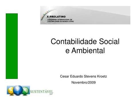 PPT Contabilidade Social E Ambiental PowerPoint Presentation Free