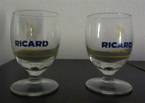 RICARD LOT 2 Verres Ballon 17 Cl Logo Demi Soleil RICARD EUR 6 00