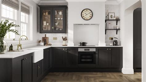 Chilcomb Black Kitchen Fitted Kitchens Kitchens Howdens