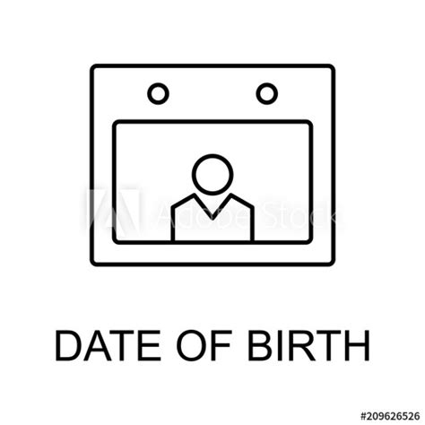 Date Of Birth Icon At Collection Of Date Of Birth