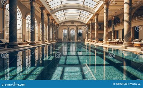 A Large Swimming Pool in a Luxury Hotel Complex. Generative AI Stock ...