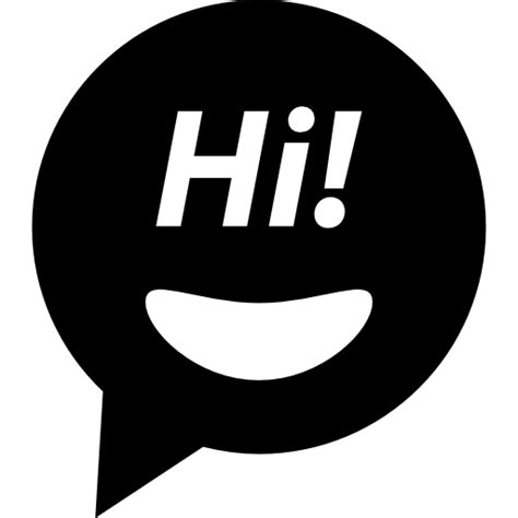 Free Icon Hi Face Speech Bubble