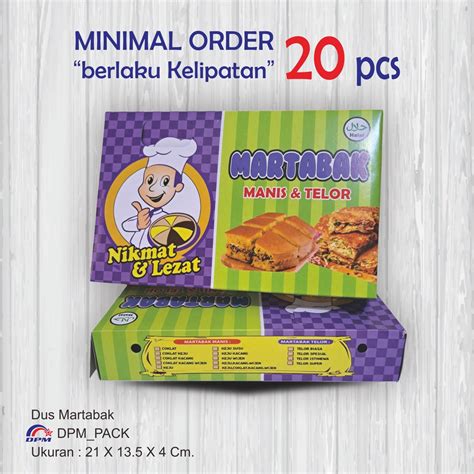 Jual BOX MARTABAK 310 Gsm DUS SNACK DUS KUE DUS MARTABAK MANIS DAN