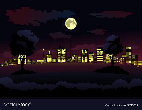 Night city background Royalty Free Vector Image