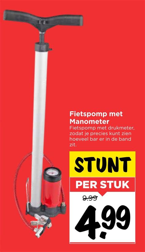 Fietspomp Met Manometer Aanbieding Bij Vomar Voordeelmarkt