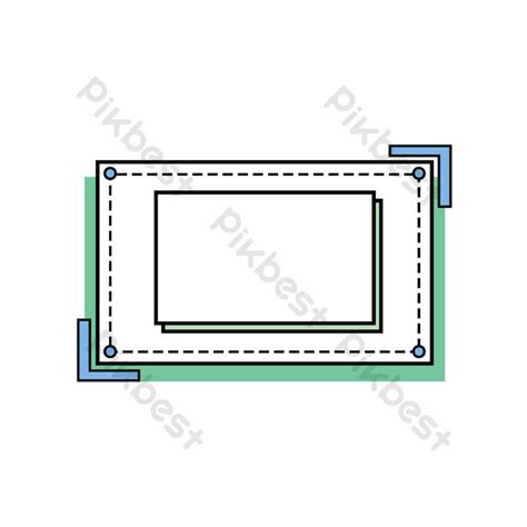 Memphis E Commerce Simple Line Cartoon Cute Border Box Dialog Png