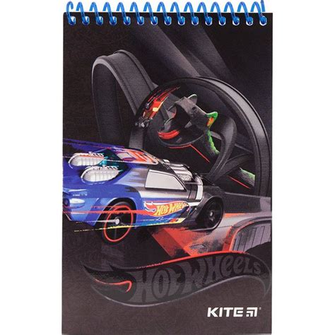 Блокнот пластиковий KITE Hot Wheels HW19 196 А6 48 листів неліновані купити Шкільна