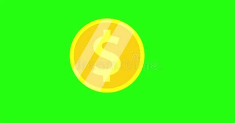 3d Gold Coin Spinning In The Air Green Screen And Overlay Animation