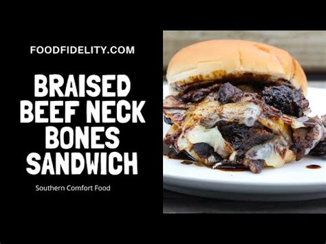 Braised Beef Neck Bones Sandwich W Caramelized Onions Beer Sauce