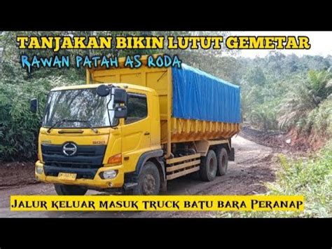 Truck Tronton Angkutan Batu Bara Puluhan Ton Taklukkan Tanjakan Ngisap