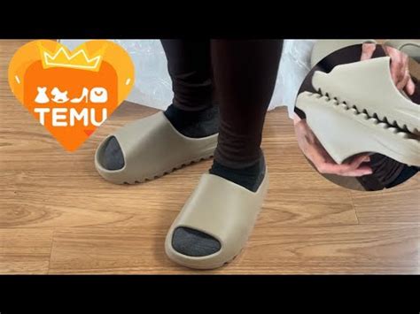 Temu Yeezy Slide Pure Real Review And On Feet YouTube