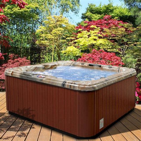 American Spas Person Jet Premium Acrylic Bench Spa Hot Tub With Backlit LED Waterfall AM