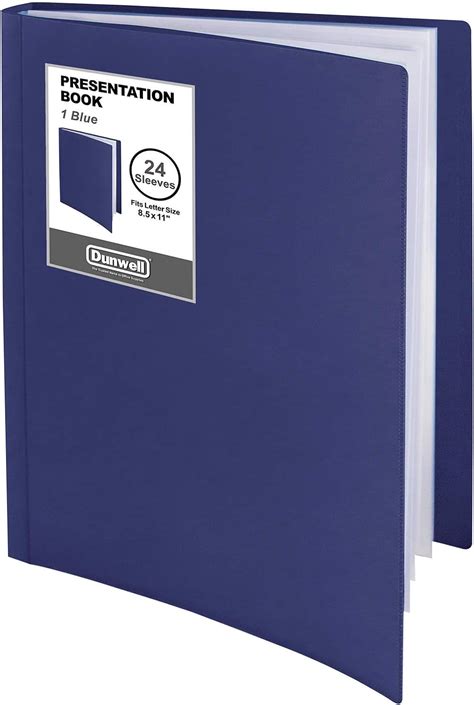 Amazon Dunwell Binder With Plastic Sleeves Pocket Blue