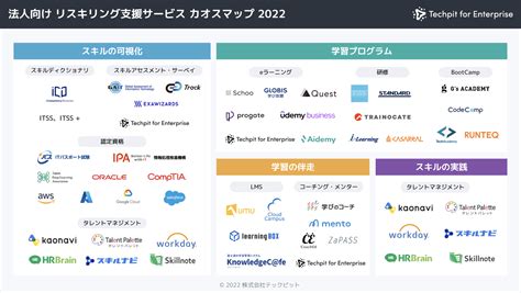 株式会社テックピット、法人向けのリスキリング支援サービスをカテゴリーごとに分類した『 法人向け リスキリング支援サービス カオスマップ