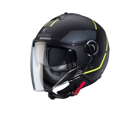 Casco Caberg Riviera V X Geo Negro Mate Amarillo Fluor Antracita