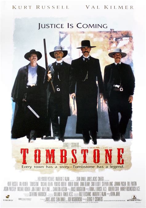 Tombstone Poster Tombstone Movie Poster Tombstone Movie Val Kilmer