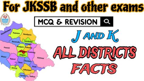 Jk All Districts Mcqs Cum Revision Jk History Vlw Panchayat Secretary