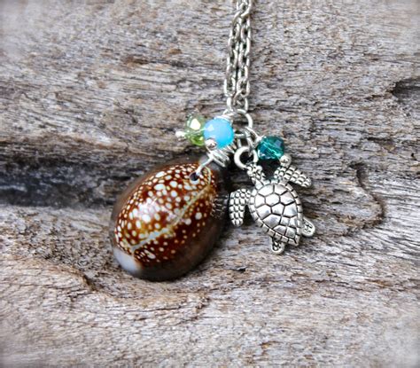 Hawaii Seashell Necklace Sea Turtle Jewelry From Hawaii