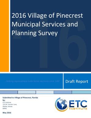 Fillable Online Municipal Services And Planning Survey Fax Email Print