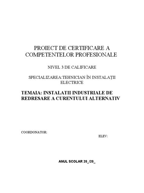 PDF Instalatii Industriale De Redresarea Cureltului Electric