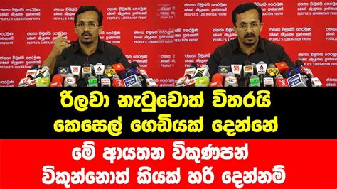 රිලවා නැටුවොත් විතරයි කෙසෙල් ගෙඩියක් දෙන්නේ මේ ආයතන විකුණපන්