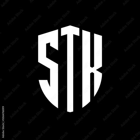 Stk Letter Logo Design Stk Modern Letter Logo With Black Background