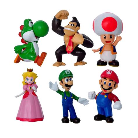 Super Mario Figures Set Birthday Cartoon Decoration Festival T