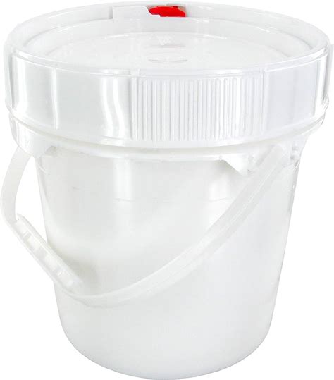 Vestil White Plastic Screw Top Pail With Lid PAIL SCR 5 W 52 OFF